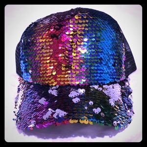 NWT Sequins Baseball Hat